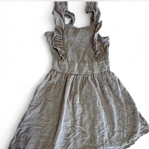 Girls tan linen dress.